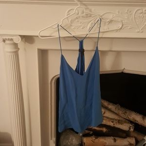 J. Crew Aqua Blue 100% Silk Tank Sz 2